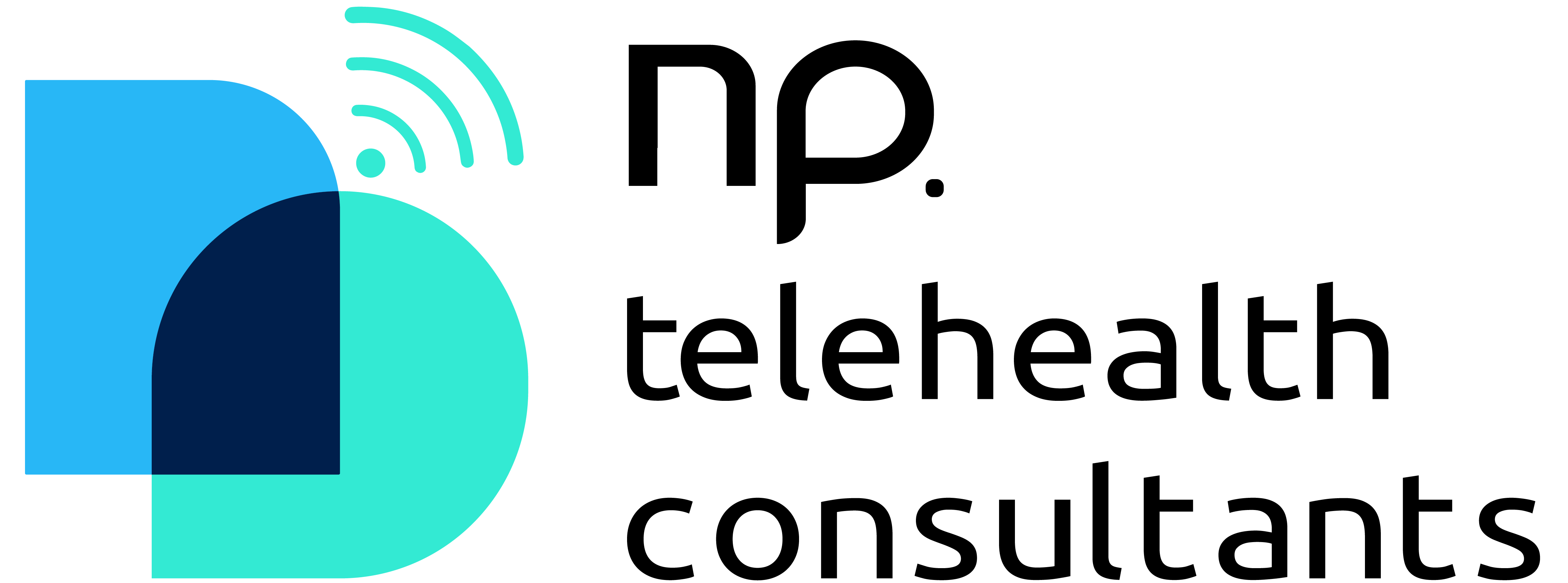 Logo for NP telehealth, cropped horizontally.